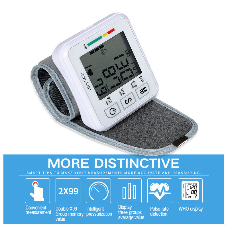 Medical Digital Wrist Blood Pressure Monitor