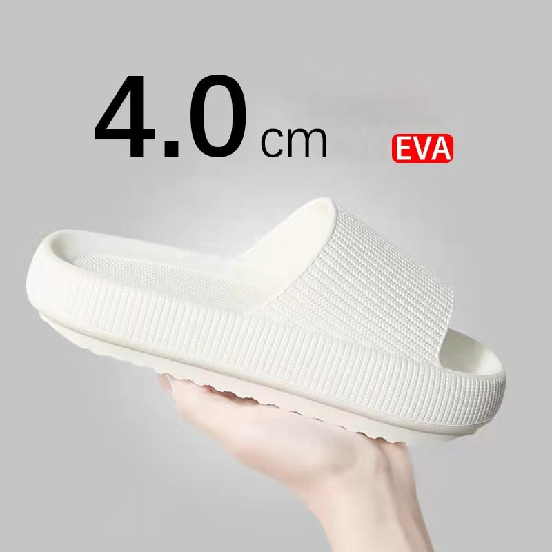 EVA Slides Women Bathroom Shoes Summer Thick Platform Sandals Home Indoor Anti-slip Men Ladies Slippers Outdoor Beach Flip Flops