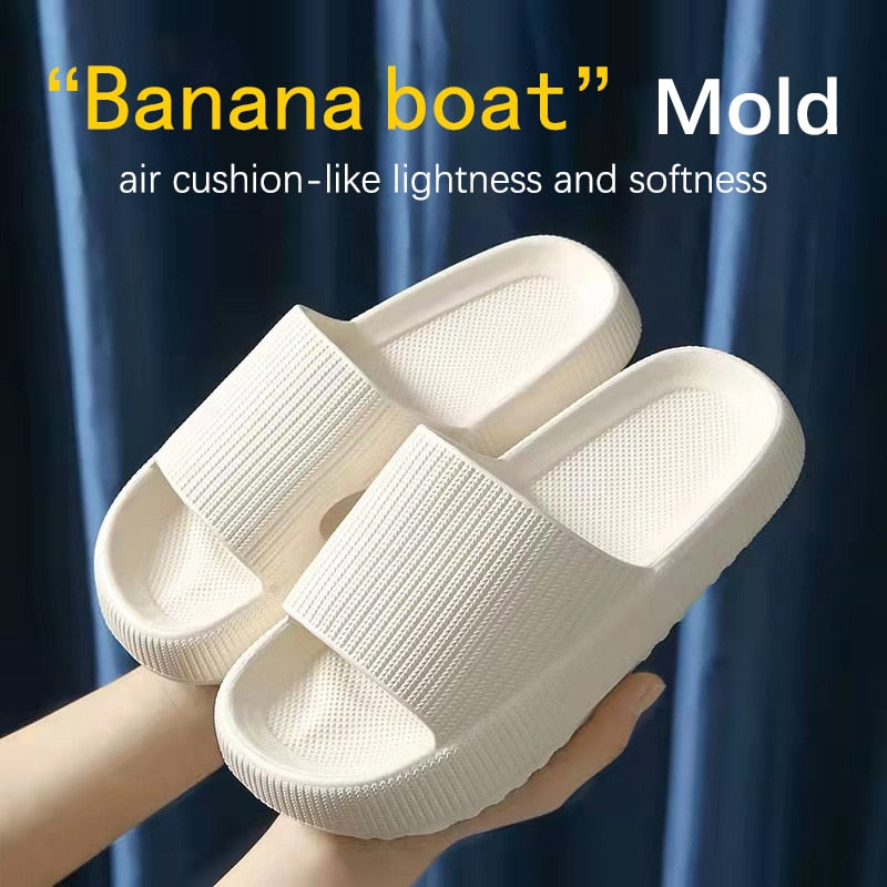 EVA Slides Women Bathroom Shoes Summer Thick Platform Sandals Home Indoor Anti-slip Men Ladies Slippers Outdoor Beach Flip Flops