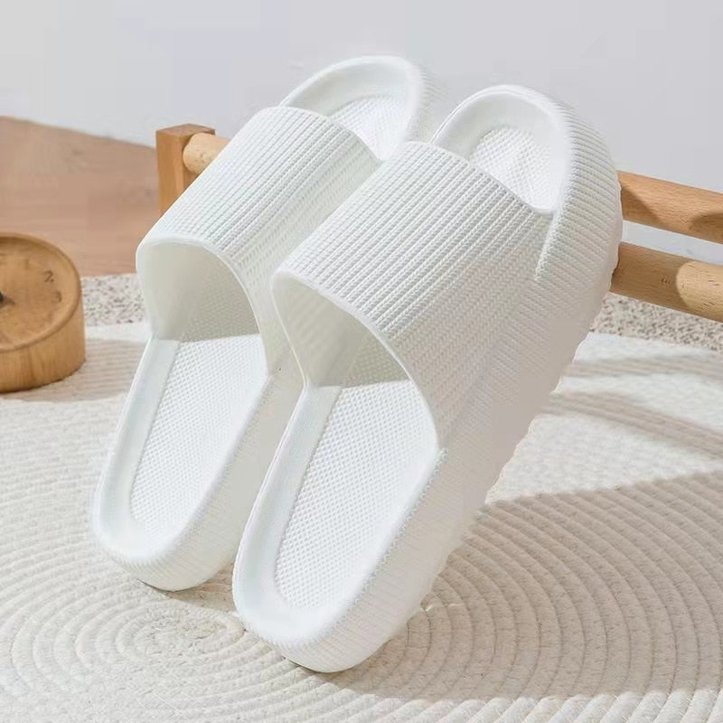 EVA Slides Women Bathroom Shoes Summer Thick Platform Sandals Home Indoor Anti-slip Men Ladies Slippers Outdoor Beach Flip Flops