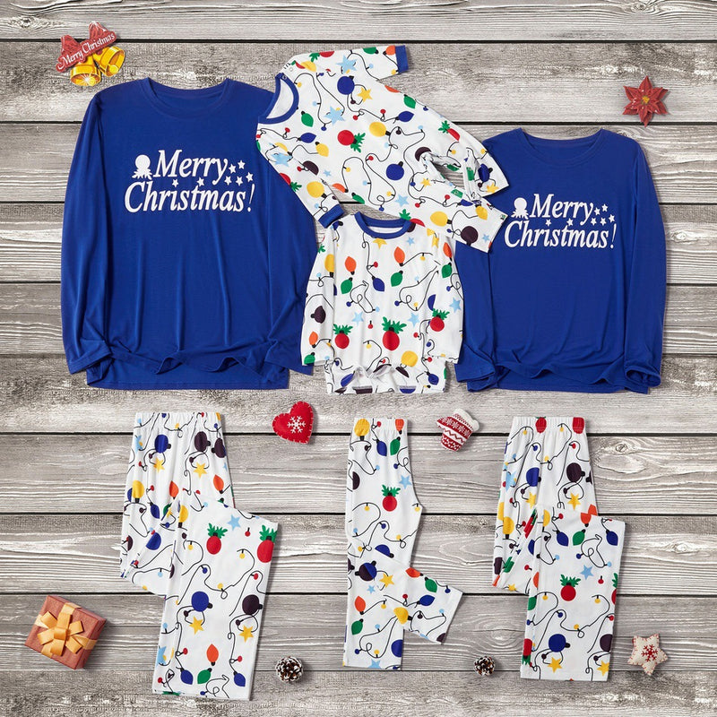 Christmas Colorful Lantern Family Matching Pajamas Sets