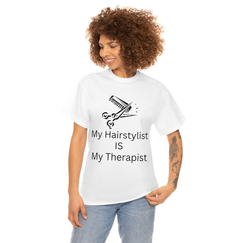 Unisex Heavy Cotton Tee/My Hairstylist is My Therapist